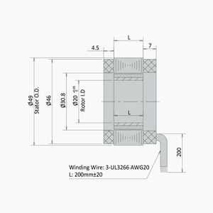 <span class=keywords><strong>Moteur</strong></span> CC sans balais PrimoPal pour articulation robotique, haute qualité, 48V, rotor N50, stator estampé, pour aéromodélisme, <span class=keywords><strong>moteur</strong></span> sans balais triphasé sans cadre - Product Image 5