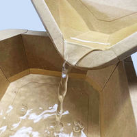 Boîte rigide octogonale en papier kraft, légère, biodégradable, jetable, pour plats à emporter, aliments en conserve, fruits coupés et emballés