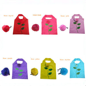 Bolso de almacenamiento ecológico con forma de flores rosas, bolsas de compras plegables, bolsa de supermercado plegable reutilizable - Product Image 6