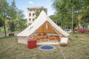 Tente Yurt Tipi en Coton pour Glamping Familial en Plein Air 3M 4M 5M 6M 7M, Tente Cloche en Toile <span class=keywords><strong>4</strong></span> <span class=keywords><strong>Saisons</strong></span> pour Touristes à <span class=keywords><strong>Vendre</strong></span> - Product Image 4