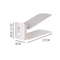 OWNSWING Organisateur de fentes pour chaussures en plastique empileur de chaussures réglable à 3 niveaux porte-chaussures peu encombrants pour la maison