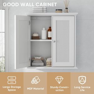 ตู้ยาติดผนังแบบขายส่ง ประตูไม้ ชั้นวางปรับได้ สำหรับห้องน้ำ - Product Image 6