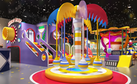 Parc de jeux intérieur pour enfants sur le thème de l'espace, complexe multi-niveaux en acier galvanisé, aire de jeux personnalisée pour astronautes, pour centre commercial et centre familial