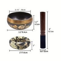 Cadeau de Noël, ensemble de bols chantants tibétains, bol de méditation, bol de guérison sonore, cadeau de fête pour les amateurs de yoga