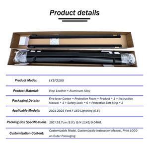 Tapa blanda de vinilo enrollable para Tonneau Cover 2015-2025 para Ford 2005-2008 para Lightning 5.5ft; 5,5-para Lincoln <span class=keywords><strong>Mark</strong></span> <span class=keywords><strong>LT</strong></span> Styleside - Product Image 5