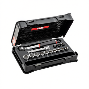 Jeu de douilles Usag 1/2 pouce, 13 pièces, métrique, pour réparation automobile - Product Image 2
