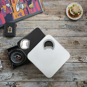 Werbeartikel: Personalisierter, multifunktionaler, UV-bedruckter quadratischer PVC-Untersetzer mit Flaschenöffner - Product Image 3