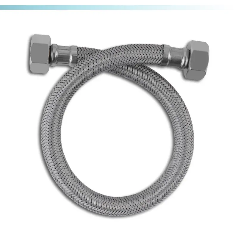 High pressure stainless steel braided water flexible plumbing hoses automatic faucet for kitchen bathroom