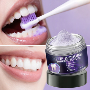 Poudre blanchissante <span class=keywords><strong>dentaire</strong></span> minérale <span class=keywords><strong>pour</strong></span> le nettoyage buccal, la protection des dents, la restauration et l'élimination des taches dentaires, <span class=keywords><strong>pour</strong></span> une haleine fraîche, couleur violette - Product Image 2