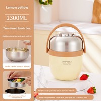 Aifeisi Boîte à lunch portable multicouche isolée pour la maison en acier inoxydable 304, écologique, étanche, à trois niveaux, de 1 à 3 litres.