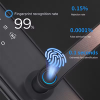 Puerta de Seguridad de Madera con Degradado de Color a Precio de Fábrica, con Cerradura Inteligente, Huella Dactilar, Reconocimiento Facial, Cámara WiFi, Tarjeta de Memoria y Diseño Graffiti