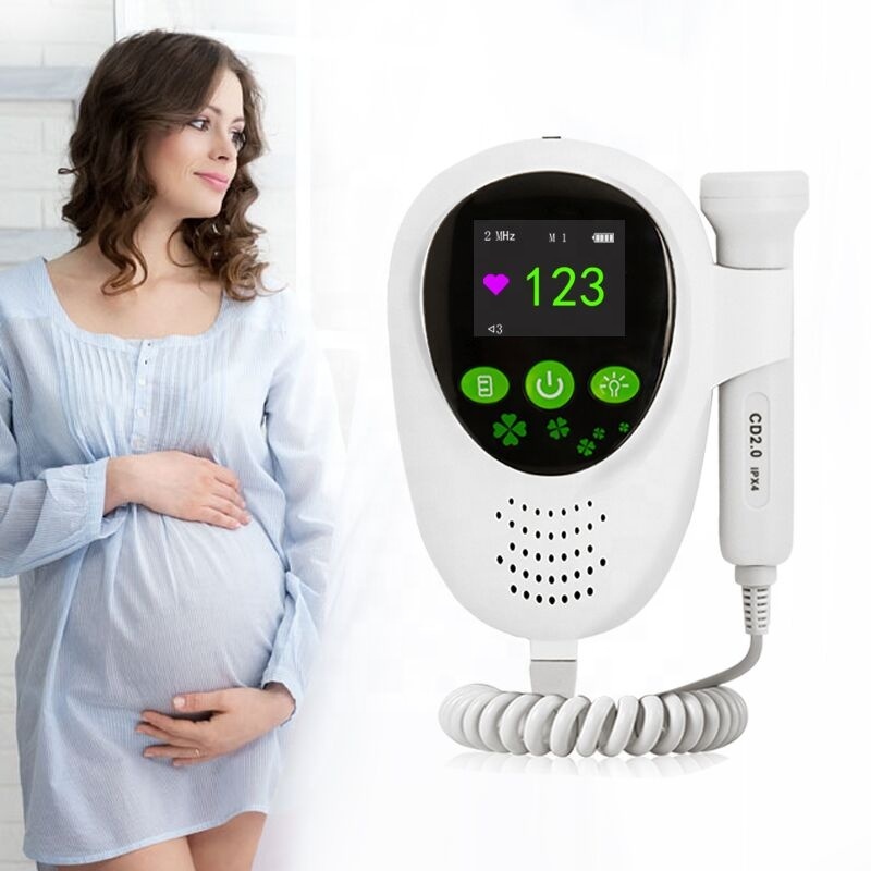 2021 Newest At Home Fetal Doppler Ultrasound Baby Heart Rate Monitor With TFT Screen Display For Pregnancy