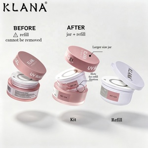 Kit de Gel Constructeur Rechargeable KLANA 60g, Pot Réutilisable Détachable, Gel d'Extension d'Ongles UV Sans TPO/HEMA pour Salon - Product Image 5