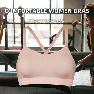 Soutiens-gorge de sport confortables pour femmes, écologiques, sans coutures, simples, en promotion, ODM/OEM, pour l'entraînement, le fitness et le yoga, respirants - Product Image 2