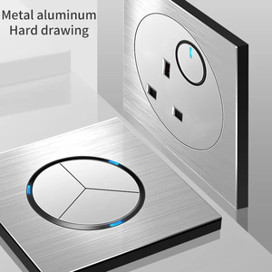 Chất lượng cao retro EU 220V LED chỉ báo tường chuyển đổi ánh sáng màu phổ quát với nút thiết lập lại Ổ cắm điện - Product Image 1