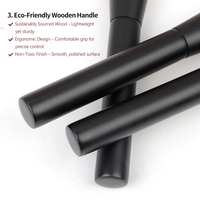 Brillant pour les yeux ombre à la poudre en vrac 8 pièces Logo en gros Marque privée Voyage de luxe Ensemble de pinceaux de maquillage de haute qualité Professionnel