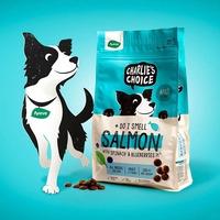 Sacs d'emballage pour aliments pour animaux de compagnie (chats/chiens) avec logo personnalisé, fond plat, boucle latérale, matériaux recyclés, fermeture éclair supérieure, avec échantillons gratuits