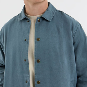 Veste en toile imperméable, coupe-vent et respirante pour l'hiver, col rabattable, boutons recouverts, qualité supérieure, légère - Product Image 3