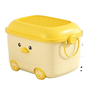 Caja de Almacenamiento de Juguetes para el Hogar, Caja de Almacenamiento de Ropa con Ruedas para Dormitorio, Estilo Dibujos Animados, para <span class=keywords><strong>Lego</strong></span>, con Diseño de <span class=keywords><strong>Cerdo</strong></span> - Product Image 1
