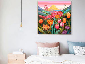 Tulpenbloemen 3d Geprinte Diamant Kunst Kit Handgeschilderd Acryl Ab Boren Creatieve Diamant Painting Diy Stof Ambacht Voor Volwassenen - Product Image 2