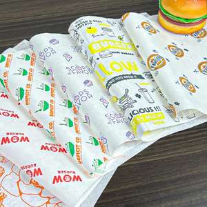 ZJPACK Food Grade Greaseproof Wax <b>Paper</b> Oil-Proof BBQ Sandwich <b>Burger</b> <b>Wrapping</b> <b>Paper</b> with Coating for Sugaring - Product Image 3