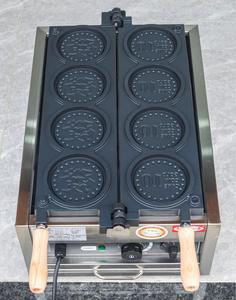 Thép Không Gỉ Điện Hiệu Quả Cao Waffle Maker Có Thể Điều Chỉnh Nhiệt Đồng Xu Vàng Thiết Kế Bánh Mì Cho Châu Á Thực Phẩm Đường Phố 4L - Product Image 1