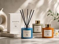 Diffuseur à roseaux de luxe 100 ml, nouveau design, bouteille en verre vide, décoration d'intérieur, bouchon couronne mat, bleu, rose, vert, cylindre personnalisable