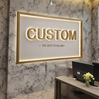 Enseigne lumineuse LED 3D personnalisée en métal pour intérieur, avec logo d'entreprise, pour la publicité