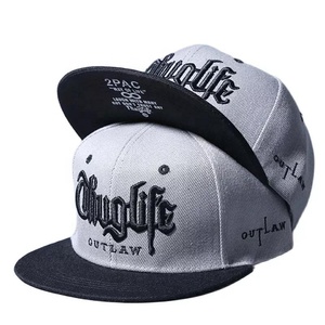 Unisex thể thao mặt trời thêu thời trang tùy chỉnh logo phẳng vành 6 tấm chụp lại hip hop snapback mũ nón cho Mens và Womens - Product Image 1