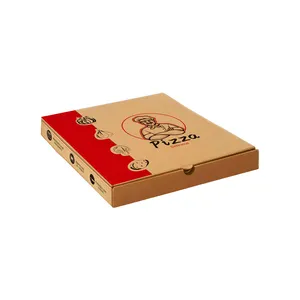 Satış fabrika fiyat yüksek kalite oluklu Pizza kutusu 9 11 12 13 15 18 inç kişiselleştirilmiş Pizza kutusu ile