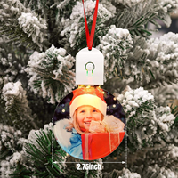 Ornements de Noël créatifs en acrylique Art Déco pour sublimation, avec lumières LED RGB