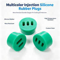 Bouchon en caoutchouc silicone injecté multicolore personnalisé OEM, étanche, pour équipement électronique
