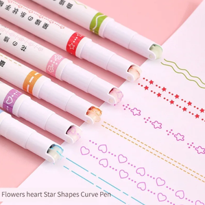 ปากกาเน้นข้อความรูปทรง<span class=keywords><strong>ดอกไม้</strong></span>น่ารักๆ6ชิ้น/เซ็ตปากกาหัวโค้งสำหรับเขียนบันทึกการวาดเส้นแบบคู่ - Product Image 4