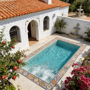 สระว่ายน้ำไฟเบอร์กลาสแบบพกพาสำหรับเด็ก คุณภาพดั้งเดิม สำหรับใช้งานกลางแจ้ง ขนาดใหญ่ - Product Image 6