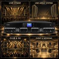 Amplificateur de puissance numérique 4 canaux GX1300 1300W à 8Ω 2000W à 4Ω avec technologie PCF pour systèmes Line Array et PA