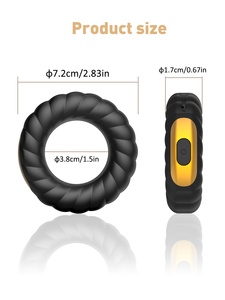 Atraso Penis Anéis Masturbação para o Homem Choque Vibração Próstata Massageador Sem Fio Penis Manga Coelho Clitóris Vibradores - Product Image 2