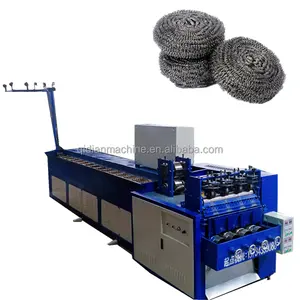 430 Metal Stainless Steel Wire Wool Pot Scourer Scrubber Making machine For Kitchen Cleaning
