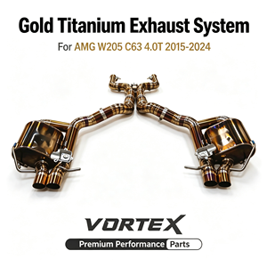 Vortex Golden Titanium Valvetronic Exhaust For Benz C63 AMG W205 2015-2024 Direct OEM Bolt-On <b>Kit</b> - Product Image 1