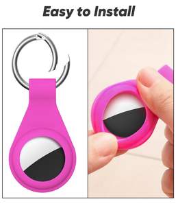 حامل حافظة نايلون للتويو لعلامة الهواء جهاز تعقب متعدد الألوان بنظام تحديد المواقع سلسلة مفاتيح ناعمة لهاتف آيفون متوافق مع حماية ضد الفقد - Product Image 3