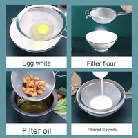 Passoire en acier inoxydable pour cuisine, séparateur d'huile, écumoire et filtre à lait de soja, tamis à farine pour la pâtisserie et écumoire pour friture profonde