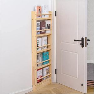 Door Behind Montessori Wooden Book Rack <strong>Corner</strong> <strong>Wall</strong> Simple <strong>Bookshelf</strong> Design <strong>Bookshelf</strong> - Product Image 2