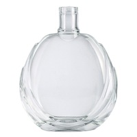 Bouteilles en verre rondes vides, transparentes, pour spiritueux, pour la vodka, emballage de boissons haut de gamme pour les marchés occidentaux