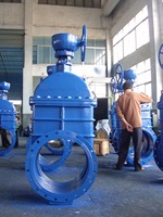 Vanne à opercule à siège souple DIN3352 GGG50 à commande manuelle avec volant, corps en fonte ductile pour l'eau, usine OEM Chine DN350-DN800