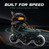 Patins à roulettes professionnels pour adultes à trois roues en alliage d'aluminium avec roulettes de slalom pour hommes et femmes