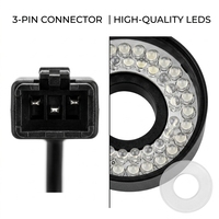Anneau lumineux LED industriel sur mesure 24VDC/3-PIN avec option de température de couleur multiple pour système de vision de ligne de production automatisée