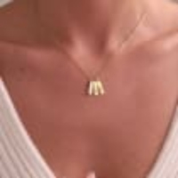 Collier personnalisé CYNYA en acier inoxydable 316L plaqué or 18 carats avec plusieurs barres verticales, gravure de nom personnalisée