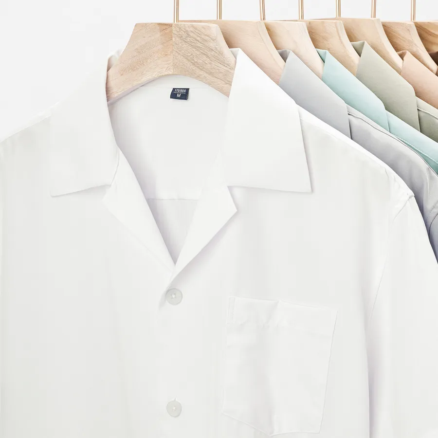 MT2384 Ins Tiktok Hot Sales Custom Simple Solid Color Baggy Loose Fit Shirt For Men Casual Unisex Shirt