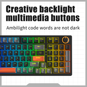 Teclado Mecánico para Juegos con Retroiluminación RGB, Interruptores Verdes y Rojos, 98 Teclas, USB, Cableado, Plug and Play, Intercambiable en Caliente, Anti-Ghosting - Product Image 6