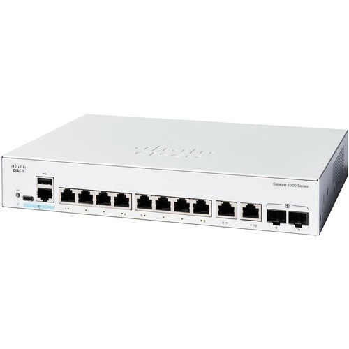 Catalyst C1300-8T-E-2G C1300-8P-E-2G 8-Port Gigabit Managed Switch with 2x Combo Uplink, Enterprise Network Switch