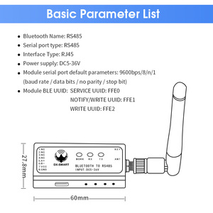 DX-CP24 không dây <span class=keywords><strong>Bluetooth</strong></span> <span class=keywords><strong>Module</strong></span> truyền thông để RS485 chuyển đổi thay đổi có dây để hỗ trợ không dây modbus giao thức cho thiết bị - Product Image 5